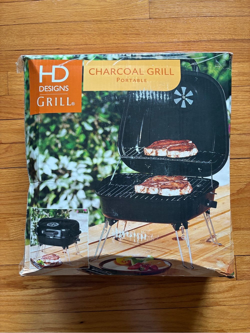 Portable Charcoal Grill - Black